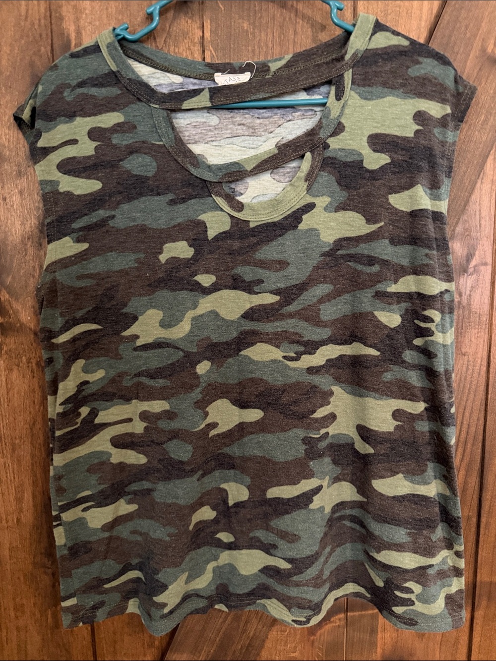 Fantastic Fawn Green and Brown Camo Tank Top